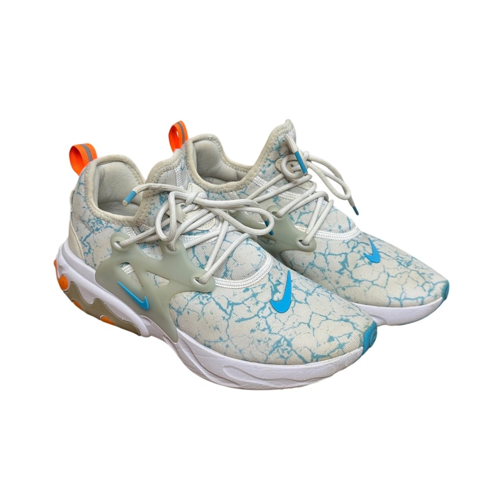 Nike React Presto Acid Wash Women's 7.5 White Blue‎ Orange CN7664 100